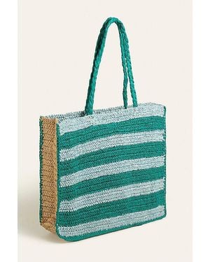 Zsa Zsa Zsu Delhi Raffia Shoulder Bag - Green