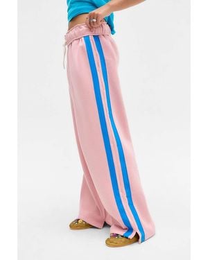 Out From Under Hoxton Double Stripe Joggers - Grey