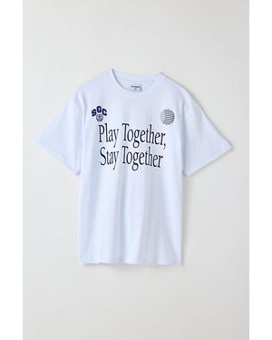 Students Golf Play Together Stay Together Graphic Tee - Blue