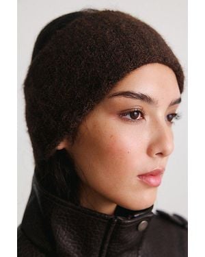 Urban Outfitters Summit Ribbed Knit Soft Headwrap Headband - Black