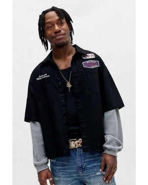 BDG Black 2-in-1 Mechanic Shirt - Blue
