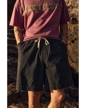 Urban Outfitters Uo Pinstripe Twill Shorts - Black
