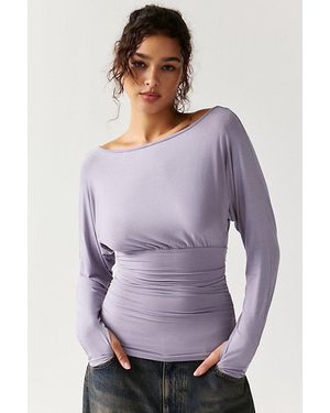 Out From Under Angel Kiss Open-Back Long Sleeve Top - Purple
