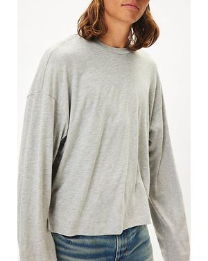 Vintage & ReMADE by UO Remade By Uo Remnant Boxy Drippy Long Sleeve Tee - Gray