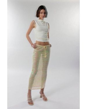 Silence + Noise Nina Sheer Sequin Maxi Skirt, ' - Multicolor