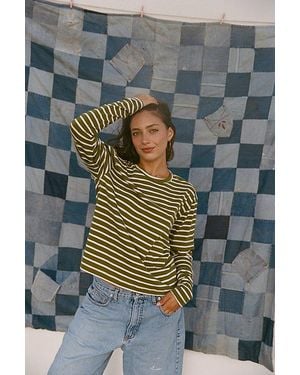 RAT BOI Striped Skate T-Shirt Top - Green