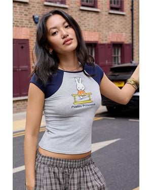 Daisy Street Miffy Raglan Baby T-shirt - Grey