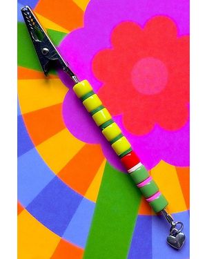 Burner Babe Beaded J Clip - Pink