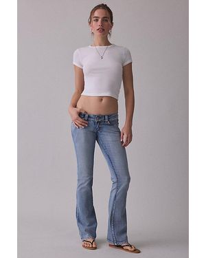 Abrand Jeans 00 Super Low-Rise Kick Flare Jeans - Blue