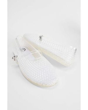 Juju Clear Mila Ballet Shoes Uk 3 At Urban Outfitters - White