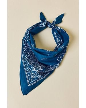 Urban Outfitters Floral Paisley Bandana - Blue