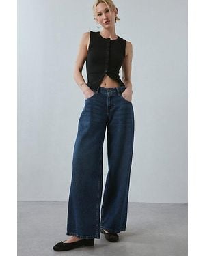 Urban Outfitters Uo Lucy Satin Ballet Flat - Blue