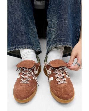 Gola Umber Tan Stadia 86 Trainers - Blue