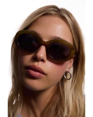 Urban Outfitters Uo Summer Large Oval Sunglasses - Brown