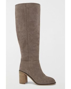 MIA Mia Landen Suede Block Heel Knee High Boot - Brown