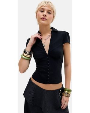 Silence + Noise Silence + Noise Harley Shirt - Blue