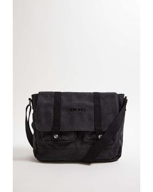 BDG Black Canvas Messenger Bag