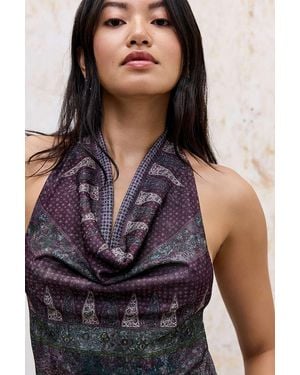 Urban Outfitters Uo Vespa Draped Halter Top - Purple