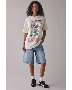 Urban Outfitters Beastie Boys Robot Graphic T-Shirt Dress - Blue