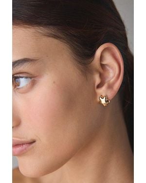 Urban Outfitters Puffy Star Earring - Black