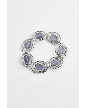 Urban Outfitters Uo Vintage Oval Spin Gem Bracelet - Metallic