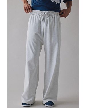 Standard Cloth Relaxed Fit Open Hem Wide Leg Sweatpant - Black