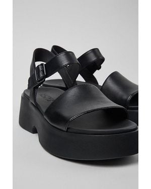Camper Tasha Leather Sandals - Grey