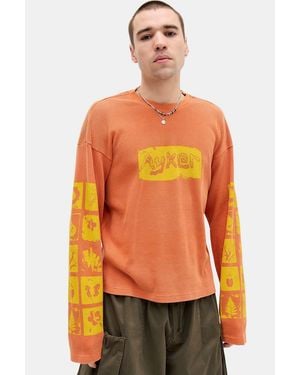 Ayker Orange Waffle Long Sleeve T-shirt