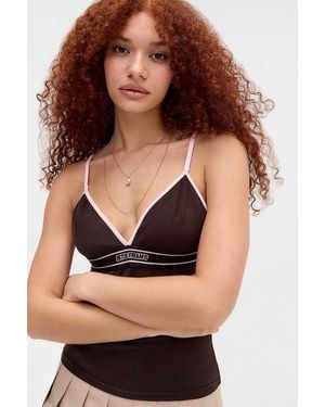 iets frans... Logo Elastic Cami - Black