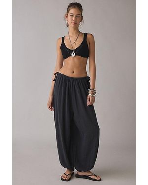 Out From Under Golden Hour Side-Tie Balloon Pants - Black
