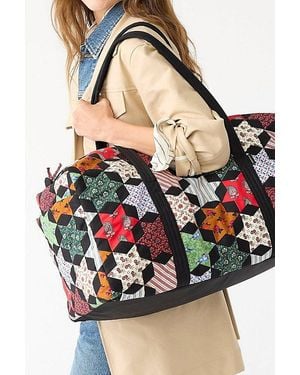 Vera Bradley Quilted Cotton Large Duffel Bag - Black