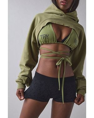 1st Position By Tinashe Uo Exclusive No Broke Boys Low-Rise Micro Short - Green