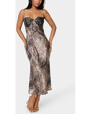 Bebe 3D Flower Embroidered Midi Dress | Lyst Bebe 3D Flower Embroidered Midi Dress | Lyst