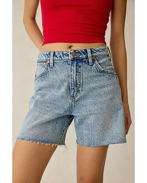 Wrangler Mid-Length Cowboy Denim Shorts - Blue