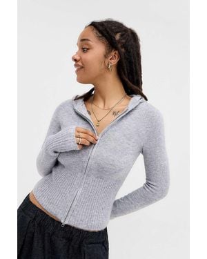 BDG Monet Zip-through Cardigan - White