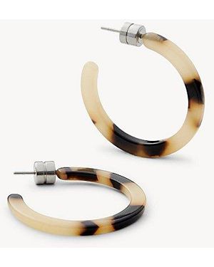 Machete Mini Hoop Earrings - White