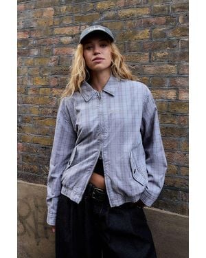 BDG Check Reversible Harrington Jacket - Grey