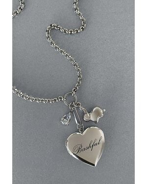 Five Fourty Nine Bashful Locket Necklace - Gray