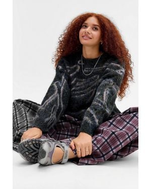 iets frans... Graffiti Brushed Knit Jumper - Black