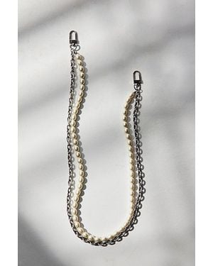 Urban Outfitters Double Strand Pearl Wallet Chain - White