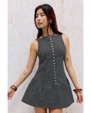 Silence + Noise Silence + Noise Pearl Dropped Waist Mini Dress - Multicolour