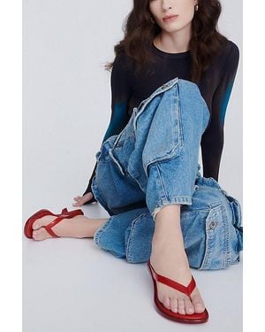 Melissa Jelly Flip Flop Kitten Heel - Blue