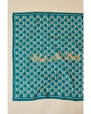 Wish Me Luck Check Pattern Bandana - Green