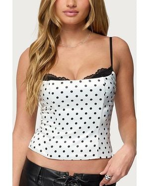 Edikted Polka Dot Layered Lacey Bra Corset - Black