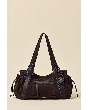 BDG Lou Suede Shoulder Bag - Black