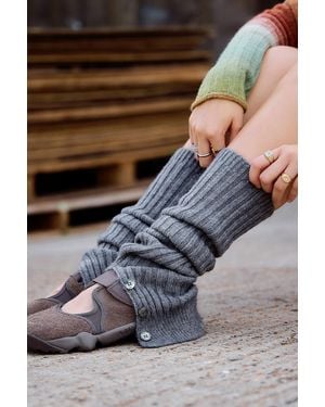 Out From Under Inez Button Leg Warmers - Grey