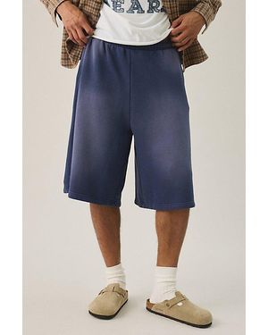 Standard Cloth Burnout Long Shorts - Blue