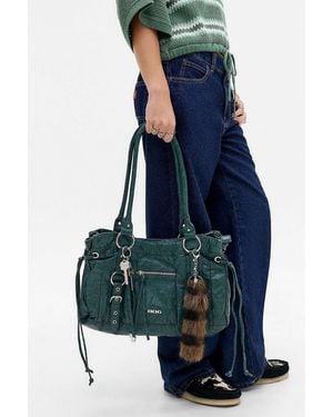 BDG Jude Black Faux Leather Shoulder Bag - Blue