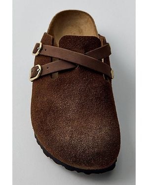 Birkenstock Blair Suede Clogs - Brown