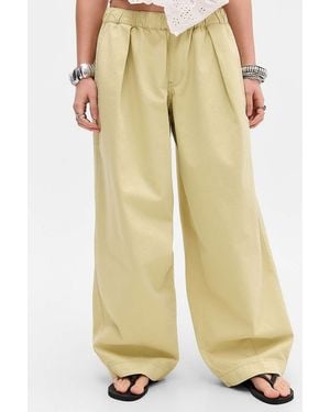 BDG Bobbi Baggy Cocoon Trousers - Natural